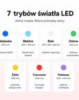 Maska LED do fototerapii twarzy 7-kolorowa – domowe spa przeciw niedoskonałościom - Maski LED
