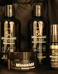 Set gegen Haarausfall und für Haarwachstum Kormesic 5% Minoxidil mit Biotin, 4-in-1
