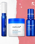 Zestaw do zwężania i oczyszczania porów Medicube 3w1 – płatki 70 szt. + ampułka 30 ml + serum 13 ml - Zestawy do twarzy