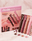 Sada balzámů na rty Rhode – 4 odstíny, lesk a péče, 4 x 10 ml