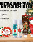 Zestaw świąteczny Warm Christmas Box – balsamy do ust, kremy do rąk i stóp (6 elementów)