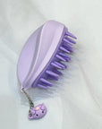 Silikonbürste zur Reinigung der Kopfhaut – violett