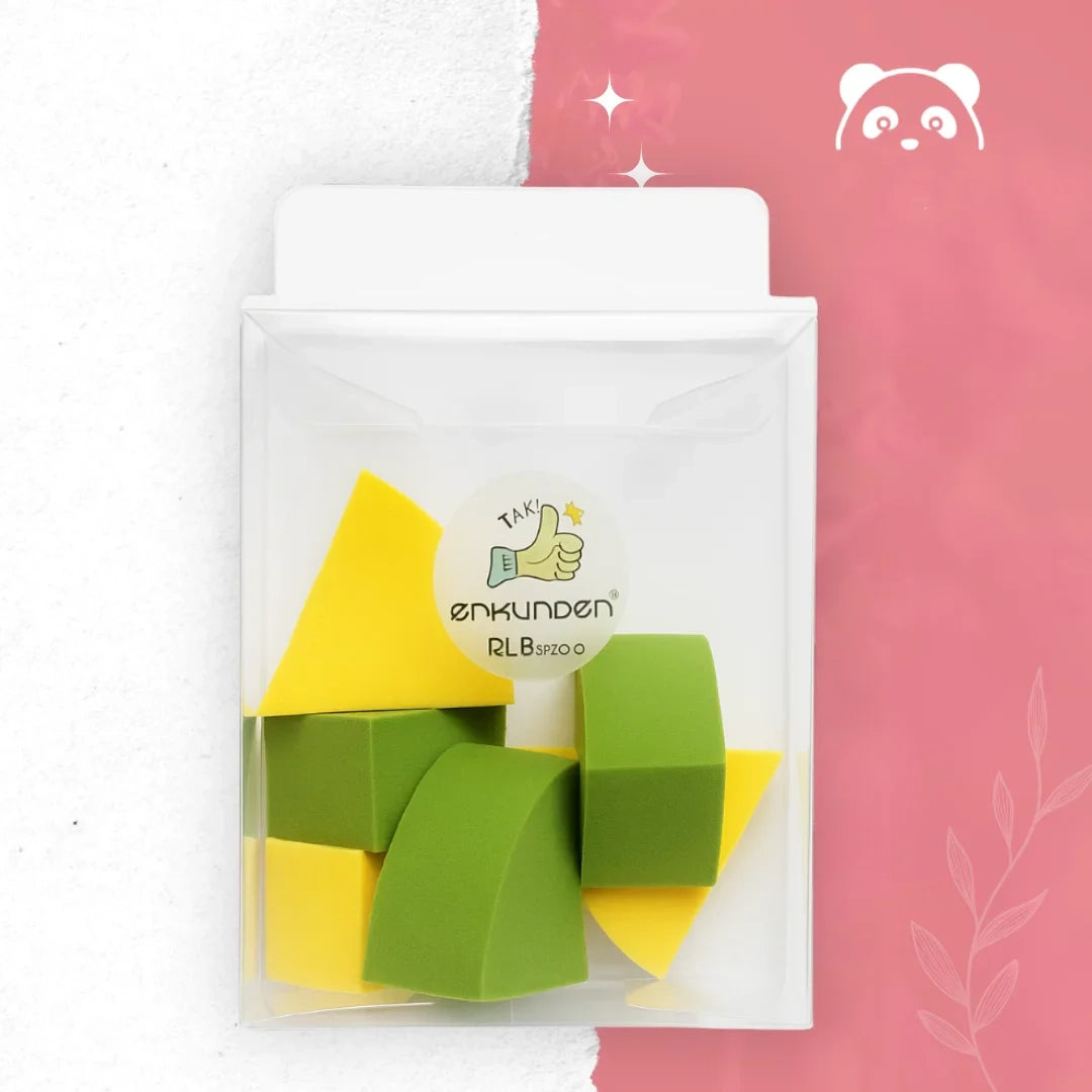 Makeup sponge set (yellow-green, 6 pcs.)