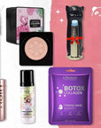 Set 6 v 1 pro dokonalý make-up – lesk na rty a houbička jako dárek