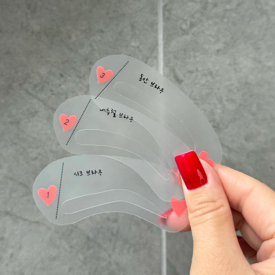 3-in-1 eyebrow stamp with three stencils