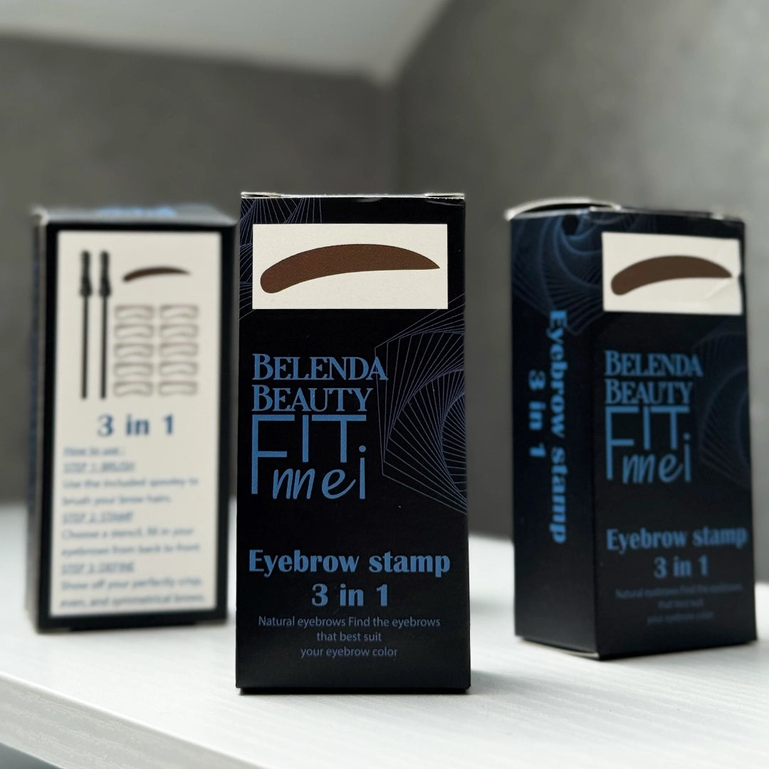 3-in-1 eyebrow stamp with three stencils