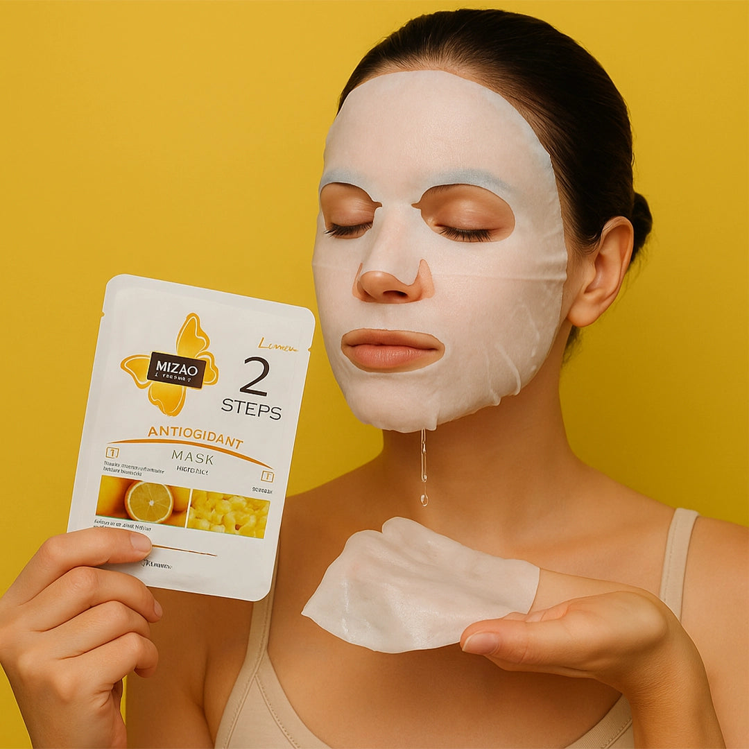 Maska do twarzy 2-etapowa Lemon – DIZAO Antioxidant