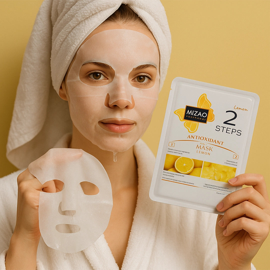 Maska do twarzy 2-etapowa Lemon – DIZAO Antioxidant