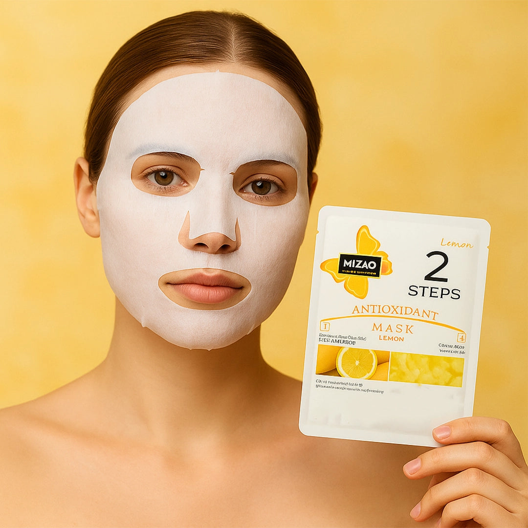 Maska do twarzy 2-etapowa Lemon – DIZAO Antioxidant