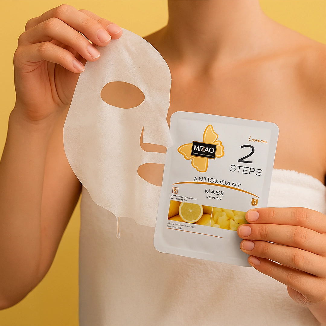 Maska do twarzy 2-etapowa Lemon – DIZAO Antioxidant