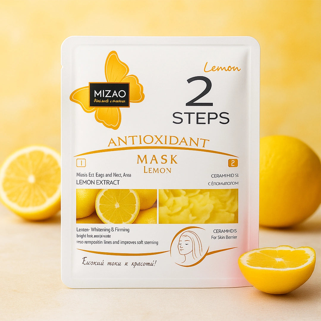 Maska do twarzy 2-etapowa Lemon – DIZAO Antioxidant