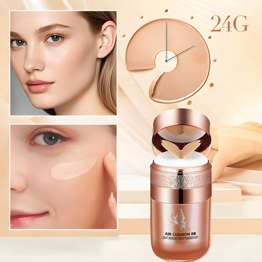 4-in-1 set for elegant makeup – mascara, makeup base, BB cushion, concealer