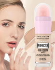 Sada 4v1 pro elegantní líčení – řasenka, podkladová báze, BB cushion a korektor