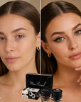 Гелевий олівець для очей Miss Royal Long Wear Gel Eyeliner – водостійка підводка, 2 кольори + 2 пензлики