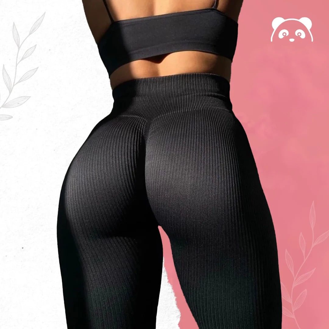 Ribbed leggings with a push-up effect – shaping and comfort