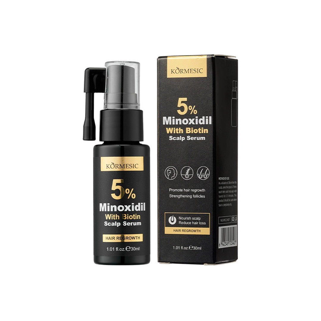 Zestaw przeciw wypadaniu włosów z minoksydylem 5% Kormesic (szampon + maska + serum)