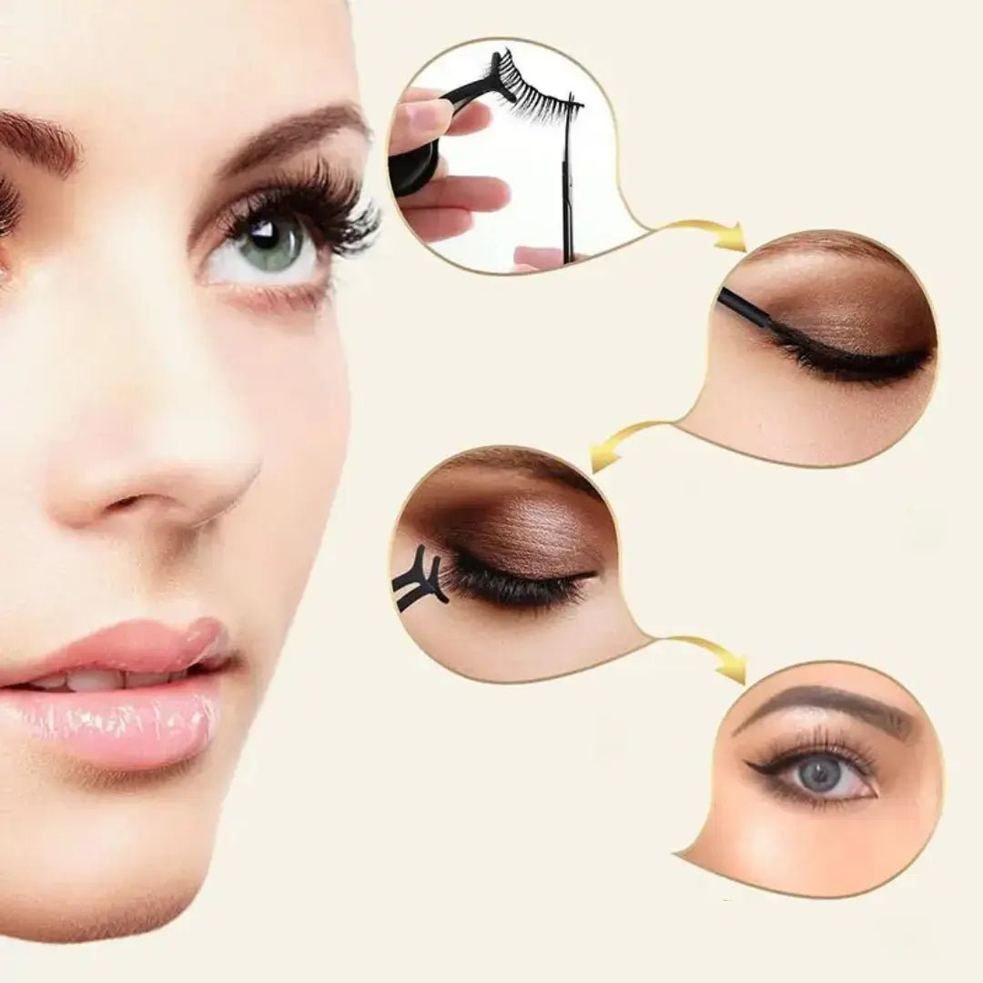 künstliche wimpern eyeliner Künstliche 3D-Wimpern mit Magneten + Magnetischer Eyeliner Gratis –  AzjaSklep