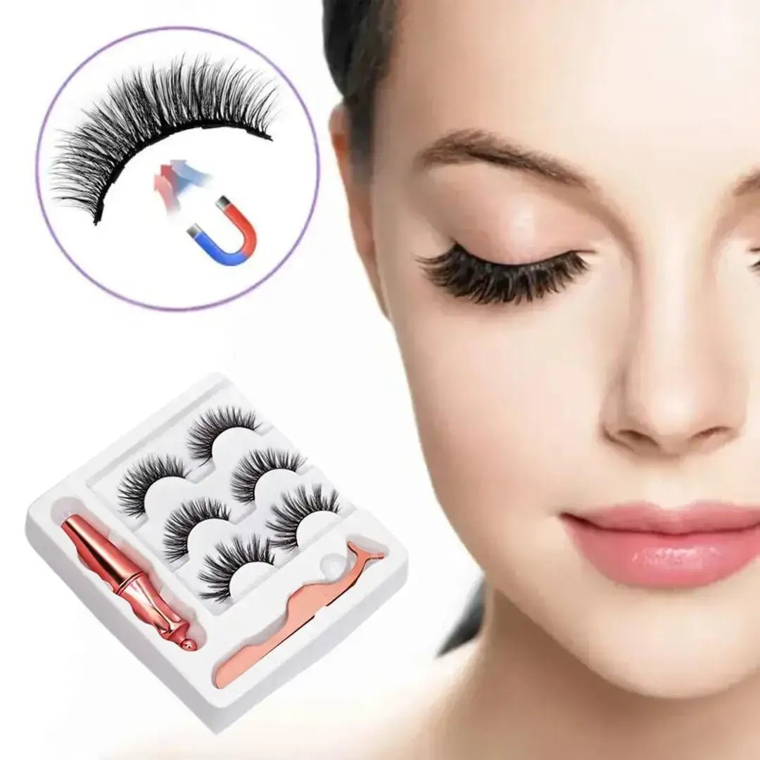 Künstliche 3D-Wimpern mit Magneten + Magnetischer Eyeliner Gratis –  AzjaSklep