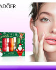 SADOER Set mit festlichen Lippenbalsamen – 3 × 4 g
