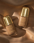 Zestaw do makijażu twarzy i oczu Luxelux – podkład serum Fresh Glow + tusz do rzęs Waterproof