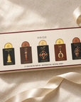 Pride No.4 zestaw perfum 5 × 20 ml – zestaw prezentowy na lnianym tle