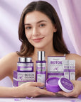 Zestaw do pielęgnacji twarzy Botox Collagen 4w1 – płatki pod oczy, maska, esencja i krem