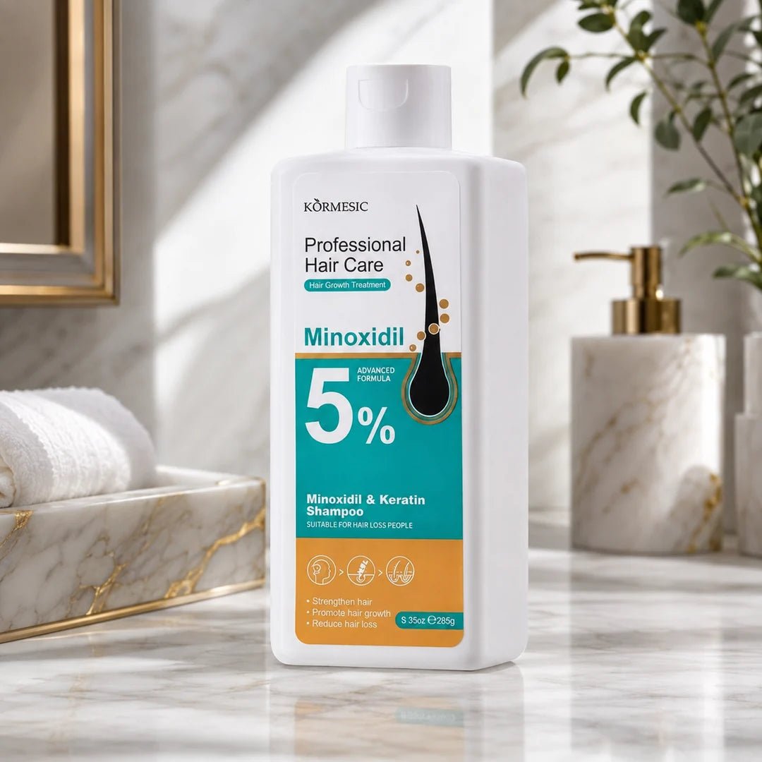 Szampon przeciw wypadaniu włosów Kormesic z minoksydylem 5% i keratyną – 285 g