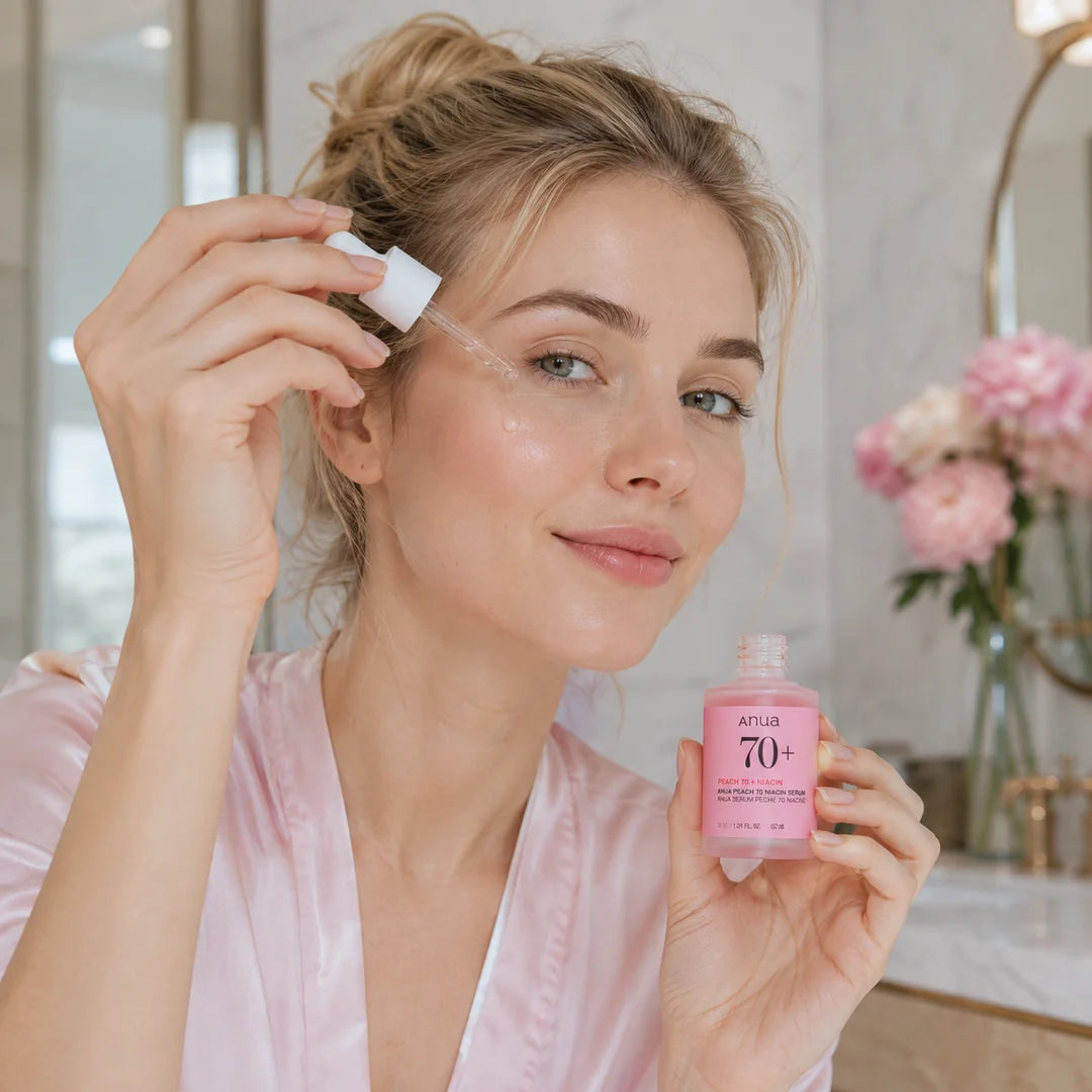 Serum rozjaśniające do twarzy Anua Peach 70 Niacin z wodą brzoskwiniową – 30 ml