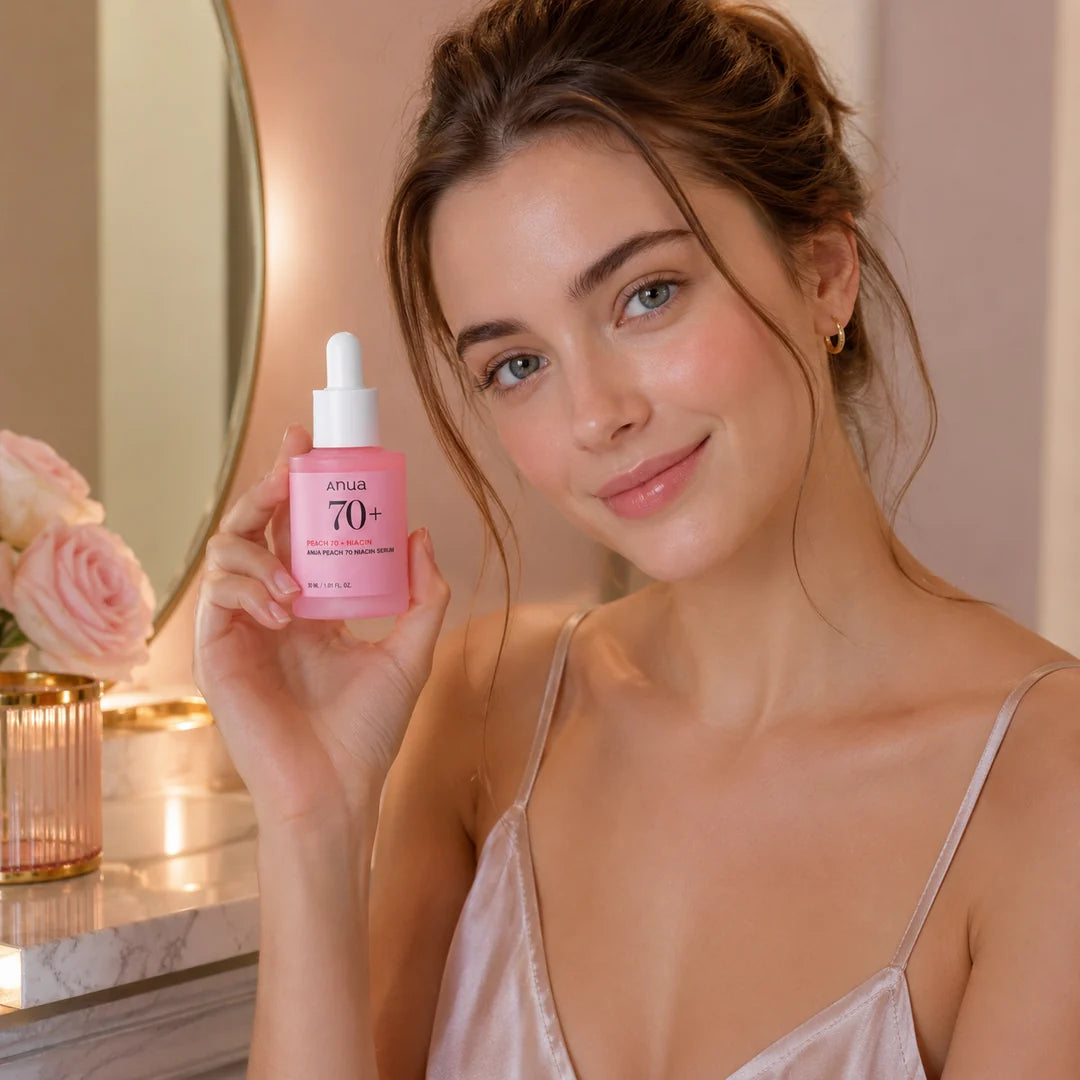 Serum rozjaśniające do twarzy Anua Peach 70 Niacin z wodą brzoskwiniową – 30 ml