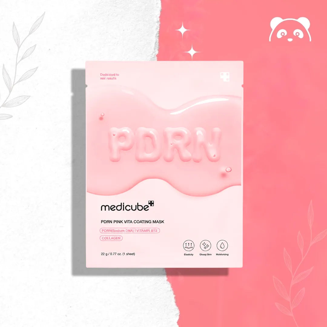 Maska w płachcie regenerująca Medicube PDRN Pink Vita Coating Mask – intensywne nawilżenie i blask, 4 szt.