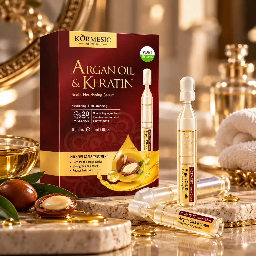 KORMESIC Argan Oil &amp; Keratin – ampułki do skóry głowy 10 × 1,5 ml