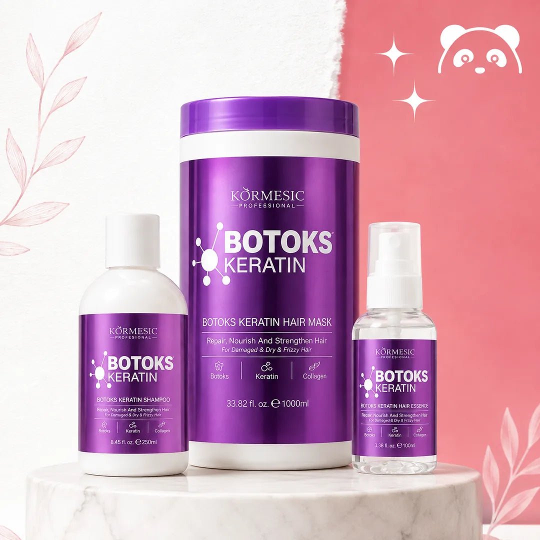 Matu kopšanas komplekts ar botoksa keratīnu KORMESIC (kondicionieris, maska, serums)