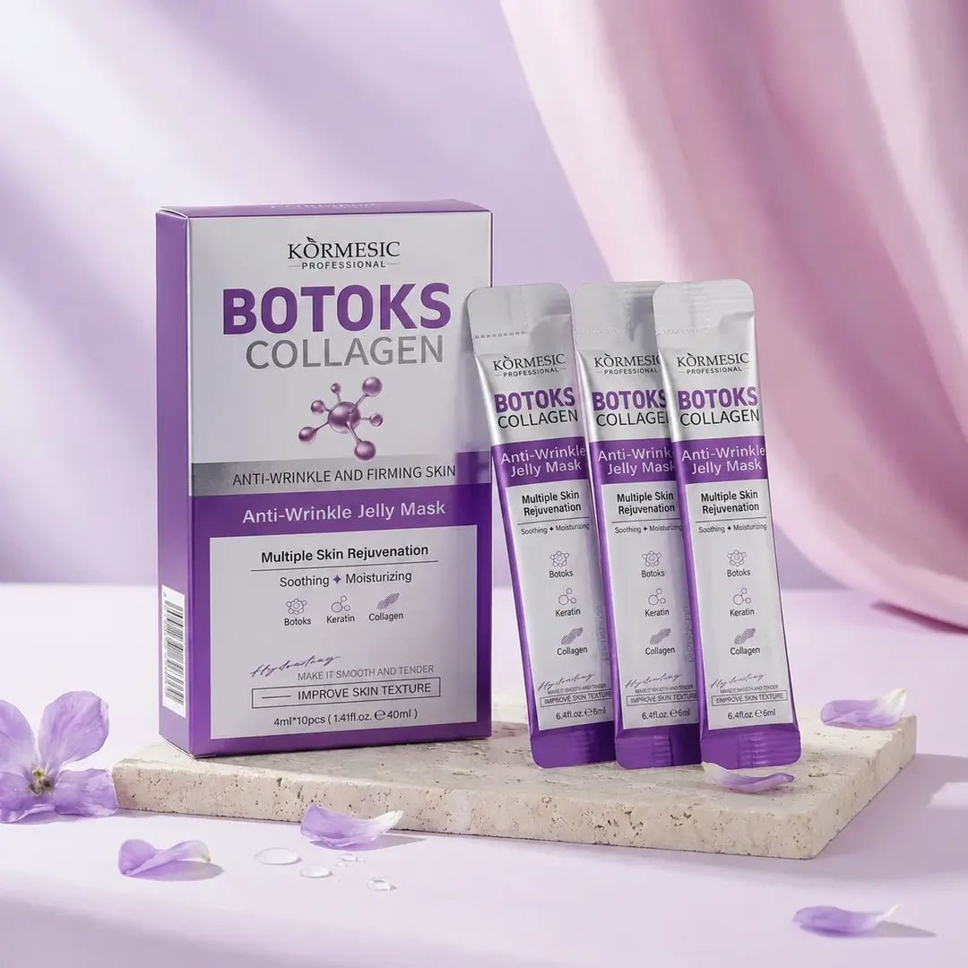 Zestaw do pielęgnacji twarzy Botoks Collagen 4w1 – płatki pod oczy, maska, esencja i krem