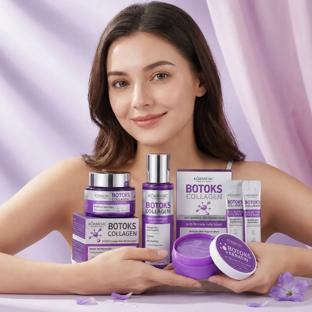 Zestaw do pielęgnacji twarzy Botoks Collagen 4w1 – płatki pod oczy, maska, esencja i krem