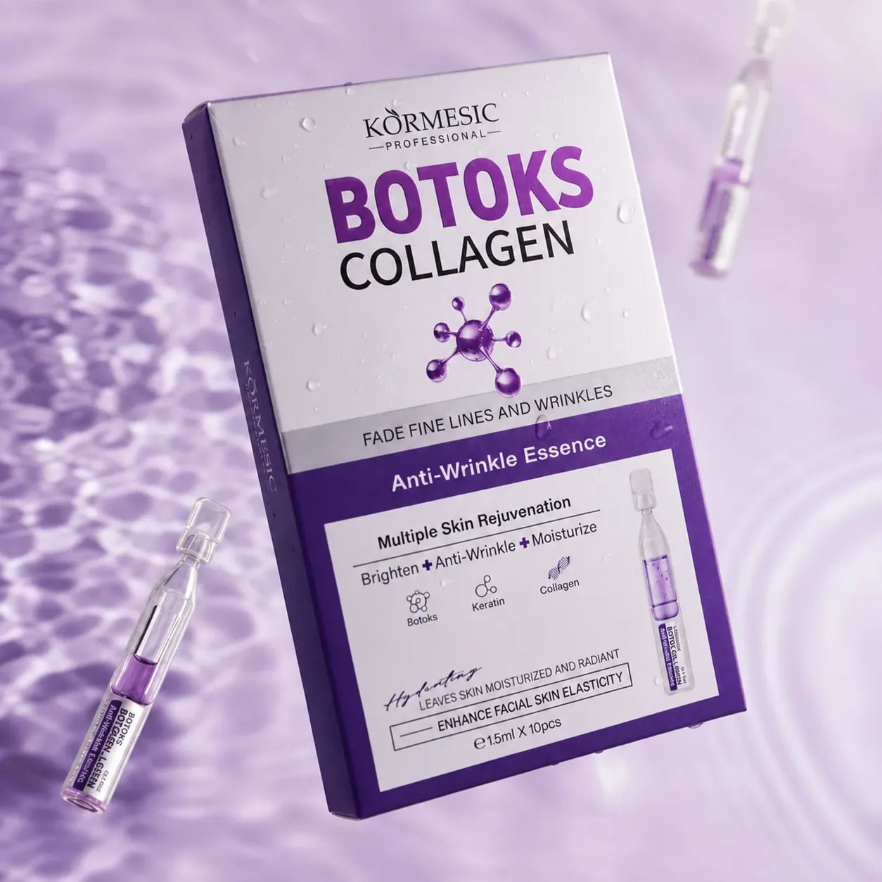 Kormesic Botoks Collagen veido serumas-ampulės nuo raukšlių – 10 × 1,5 ml