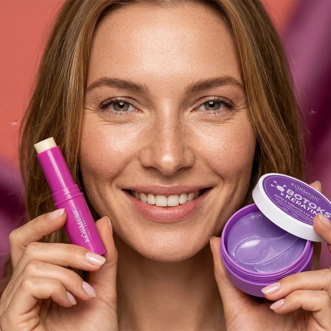 Zestaw pod oczy Kormesic – płatki pod oczy Botoks Keratin 60 szt. + stick pod oczy Botoks Collagen 5 g