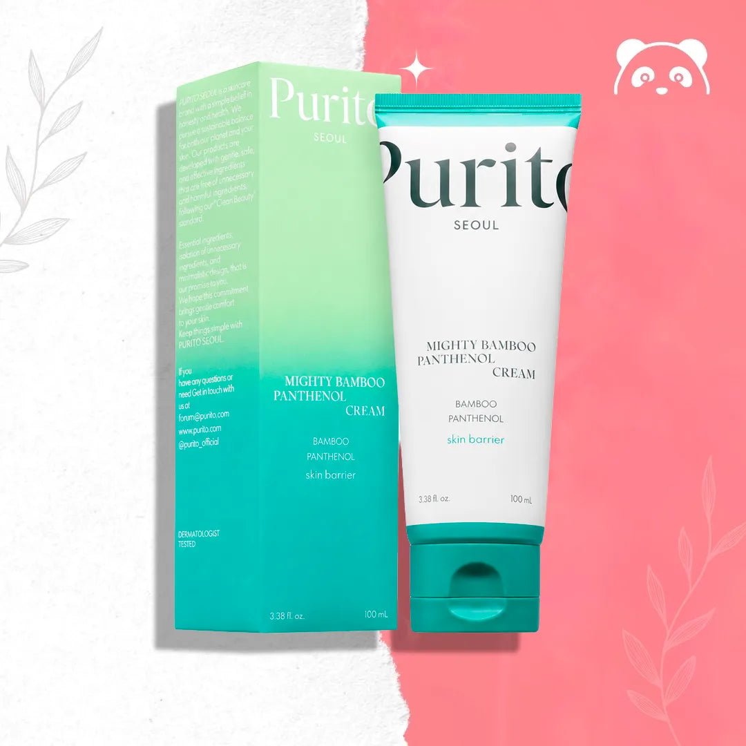 Krem do twarzy z pantenolem PURITO SEOUL Mighty Bamboo Panthenol Cream 100 ml - Kremy do twarzy