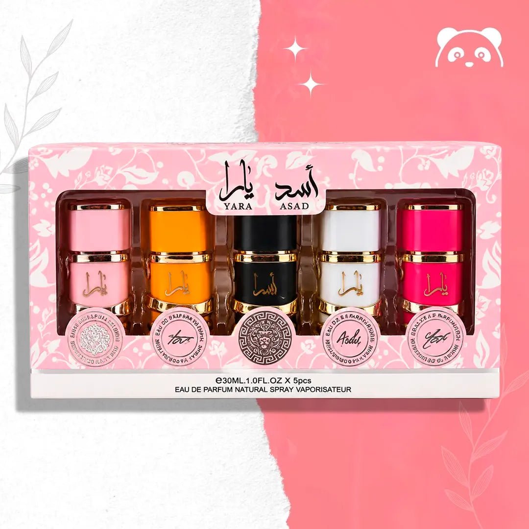 Zestaw oryginalnych perfum z Dubaju – kolekcja Yara & Asad (5 × 30 ml) - Zestawy perfum