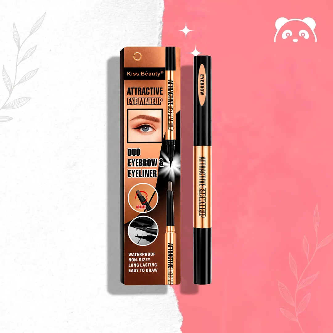 Pisak 2w1 do brwi i eyeliner Kiss Beauty Attractive Eye Makeup