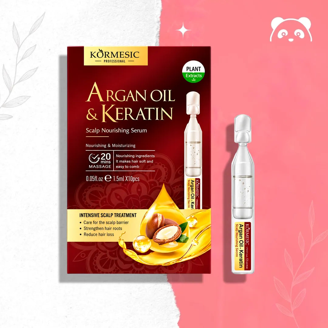 KORMESIC Argan Oil &amp; Keratin – ampułki do skóry głowy 10 × 1,5 ml