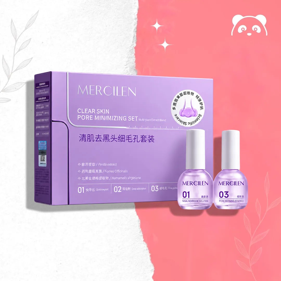 Mercilen Clear Skin – zestaw do pielęgnacji porów w 3 etapach - Zestawy do pielęgnacji twarzy