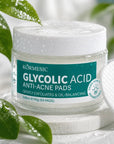 Sejas spilventiņi pret nepilnībām Kormesic Anti-Acne Pads – ar azelainskābi vai glikola skābi, 50 gab.  