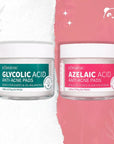 Sejas spilventiņi pret nepilnībām Kormesic Anti-Acne Pads – ar azelainskābi vai glikola skābi, 50 gab.  