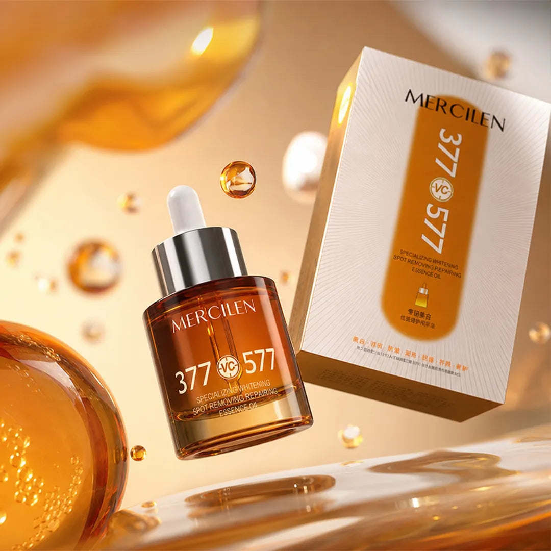 Olejek-serum do twarzy Mercilen 377 VC 577 – na przebarwienia, zmarszczki i utratę blasku, 30 ml
