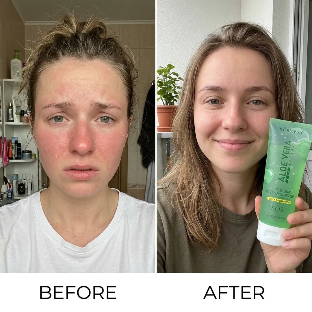 Żel po opalaniu Kormesic Aloe Vera – szybkie ukojenie, nawilżenie i regeneracja skóry po słońcu, 150 ml