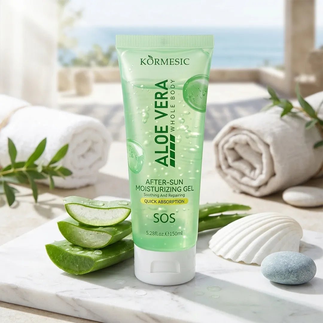 Żel po opalaniu Kormesic Aloe Vera – szybkie ukojenie, nawilżenie i regeneracja skóry po słońcu, 150 ml