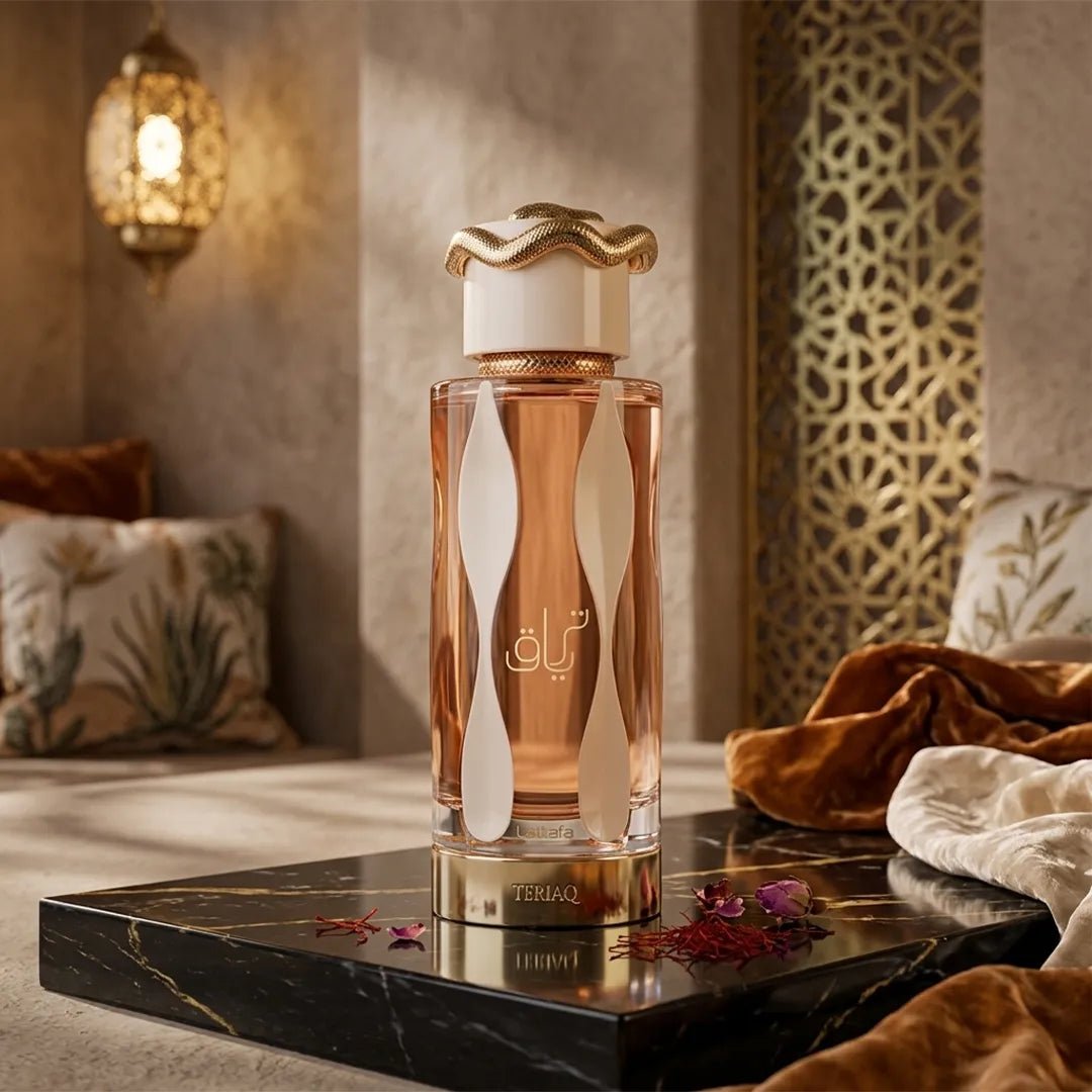 Woda perfumowana unisex Lattafa Teriaq – karmel, skóra i wanilia, 100 ml
