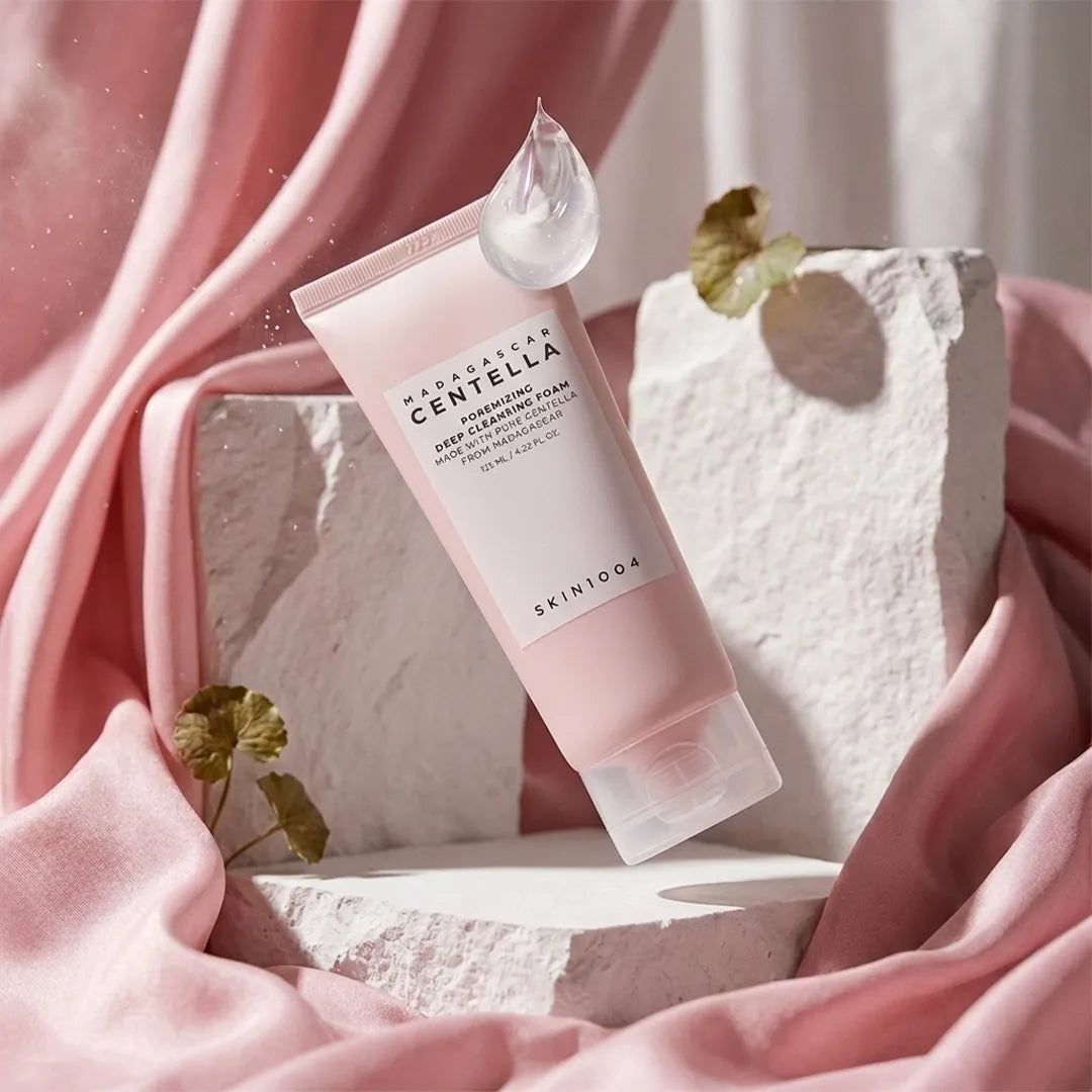 Zestaw do zwężania porów SKIN1004 Madagascar Centella Poremizing 3w1 – pianka 125 ml + ampułka 30 ml + krem-żel 75 ml