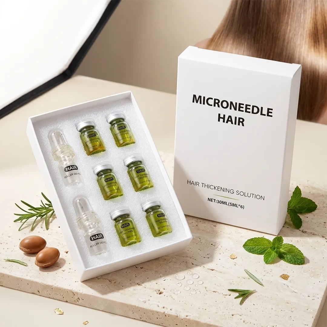 Zestaw mikroigłowy do włosów Microneedle Hair – serum zagęszczające i aplikatory, 30 ml