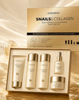 Zestaw 5w1 do pielęgnacji twarzy Kormesic Snails & Collagen – przeciwzmarszczkowy, nawilżający i ujędrniający